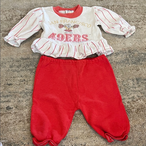 NFL Other - NFL San Francisco 49ers Vintage Red and White Baby Outfit